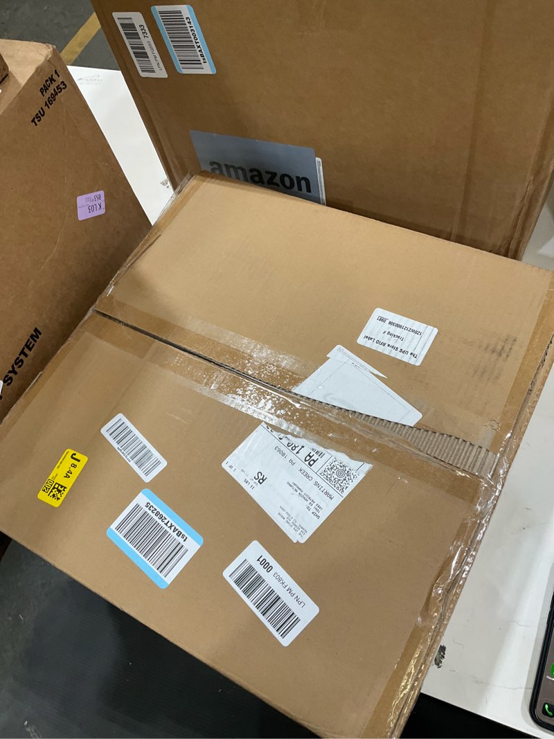 Condition photo showing Good Condition for Garwarm Modern Ceiling Light, 30.3in Dimmable LED Flush Mount Ceiling Lamp, 75W Acrylic Petals Ceiling Chandelier Lighting Fixture with Remote Control for Living Room Bedroom Dining Room (White) White 30.3in