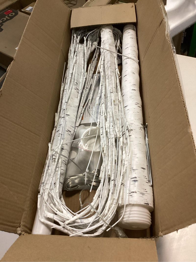 Condition photo showing Good Condition for 7FT Lighted Birch Tree, Birch Tree with LED Lights, 8 Flash Modes and Timer, Light Up Twig Christmas Tree for Indoor Outdoor Home Party Garden Wedding Decorations (Warm White & Multicolor) 7FT 1Pack