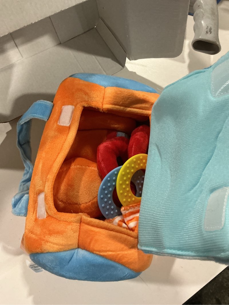 Condition photo showing Good Condition for baby toys 3-6-12 months sensory toy for babies workout dumbbell weights toy set with rattles,crinkle,mirror & teether,montessori toys for 6 month old infant baby girl boy gifts