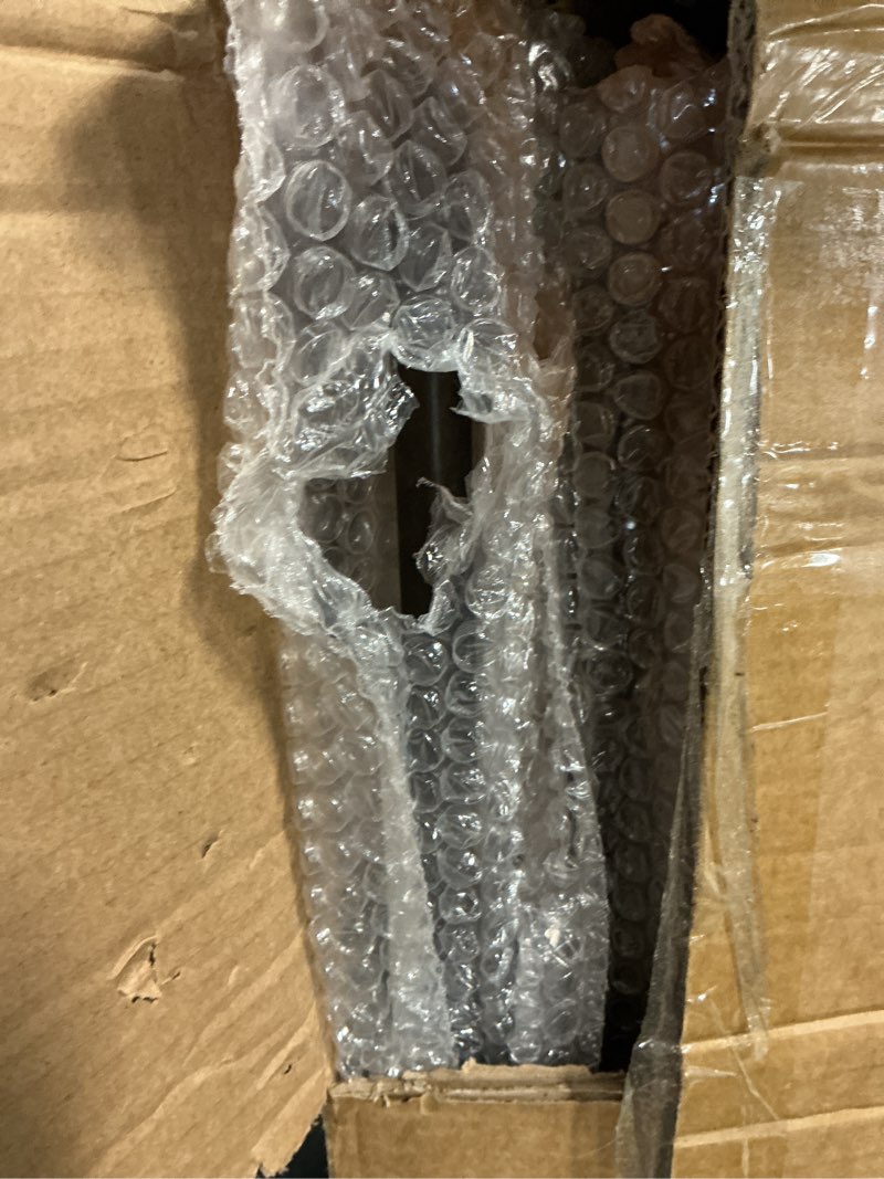 Condition photo showing As Is for 10 Pack Wrought Iron Balusters, 1/2" x 44" Balusters for Staircase Interior, Decorative Metal Stair Spindles with 20 Fixed Swivel Shoes, Satin Black 44"H S-Scroll