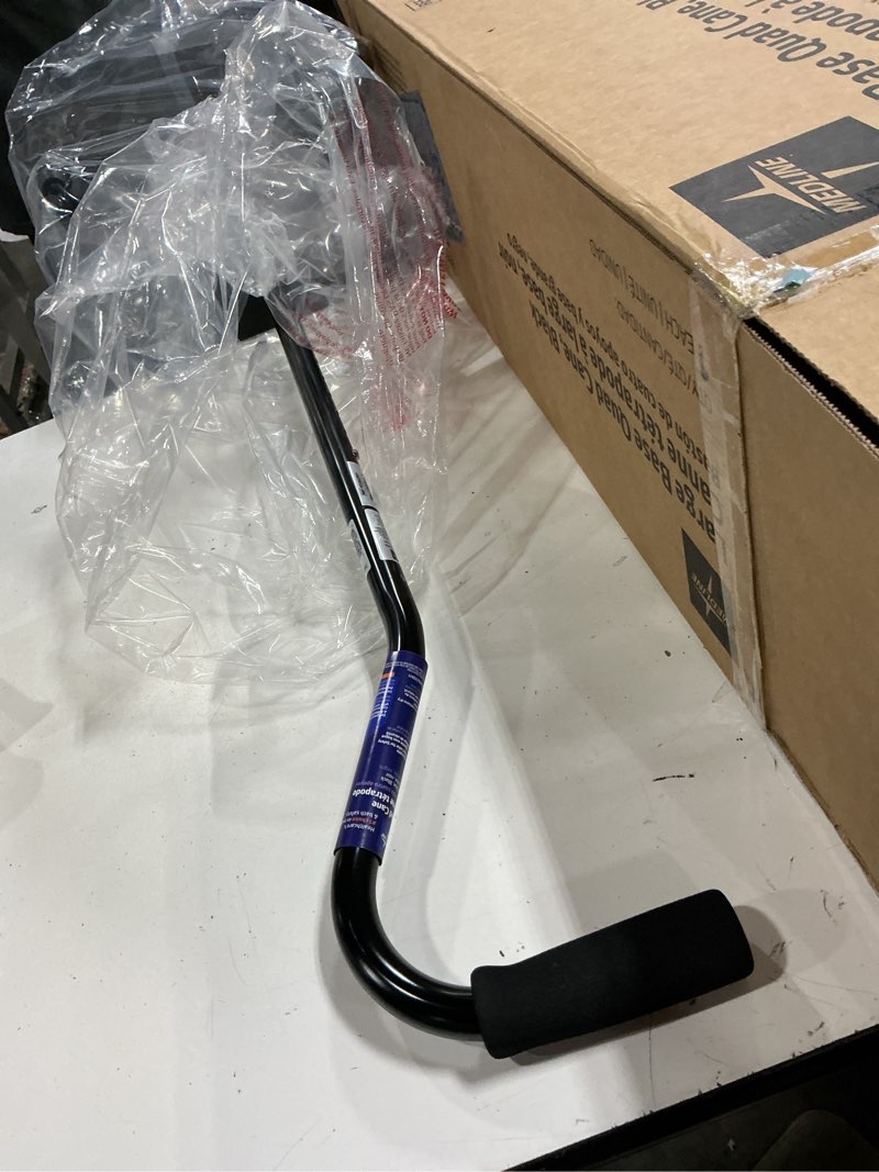 Condition photo showing New/Like New for medline aluminum quad cane with large base for balance, knee injuries, leg surgery recovery & mobility, portable, lightweight walking aid for seniors & adults