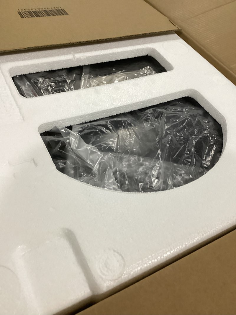 Condition photo showing As Is for BLACK+DECKER EM720CB7 Digital Microwave Oven with Turntable Push-Button Door, Child Safety Lock, 700W, Stainless Steel, 0.7 Cu.ft 0.7 cu. ft.