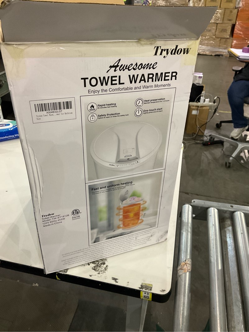 Trydow Ultra Large Capacity Towel Warmer Bucket, Rapid Heating with Timer, One-Button Control, Safet