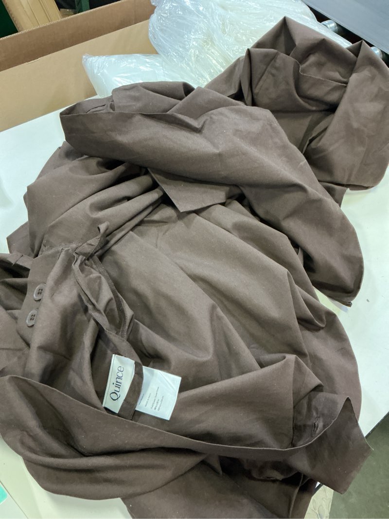 Condition photo showing Good Condition for european linen duvet cover set espresso full/queen