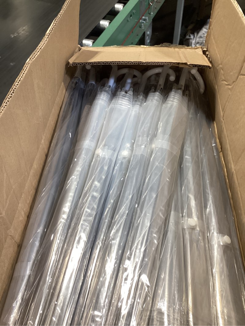 Condition photo showing Good Condition for reginary 30 pieces wedding umbrellas bulk auto open stick umbrellas with white european j hook handle windproof large canopy umbrella for outdoor wedding bride groom photography golf clear