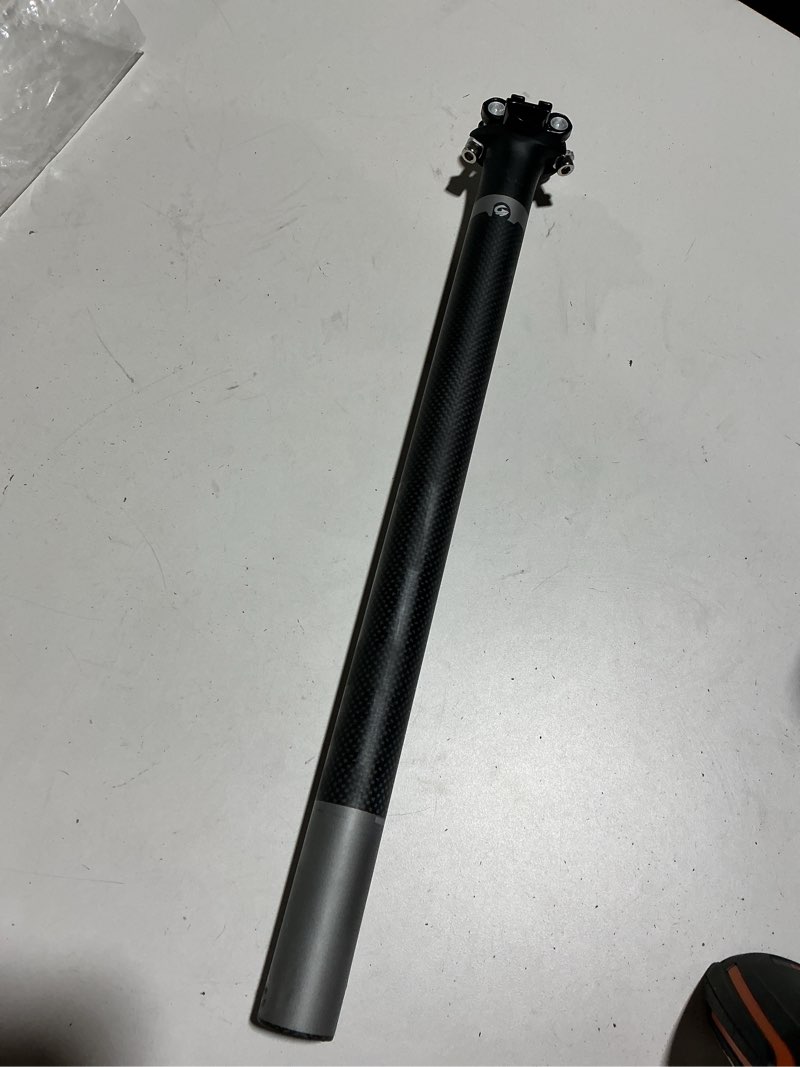 Condition photo showing Good Condition for carbon fiber bicycle seat post twin screw for road bike mtb 350/400/450x27.2 30.8 31.6mm