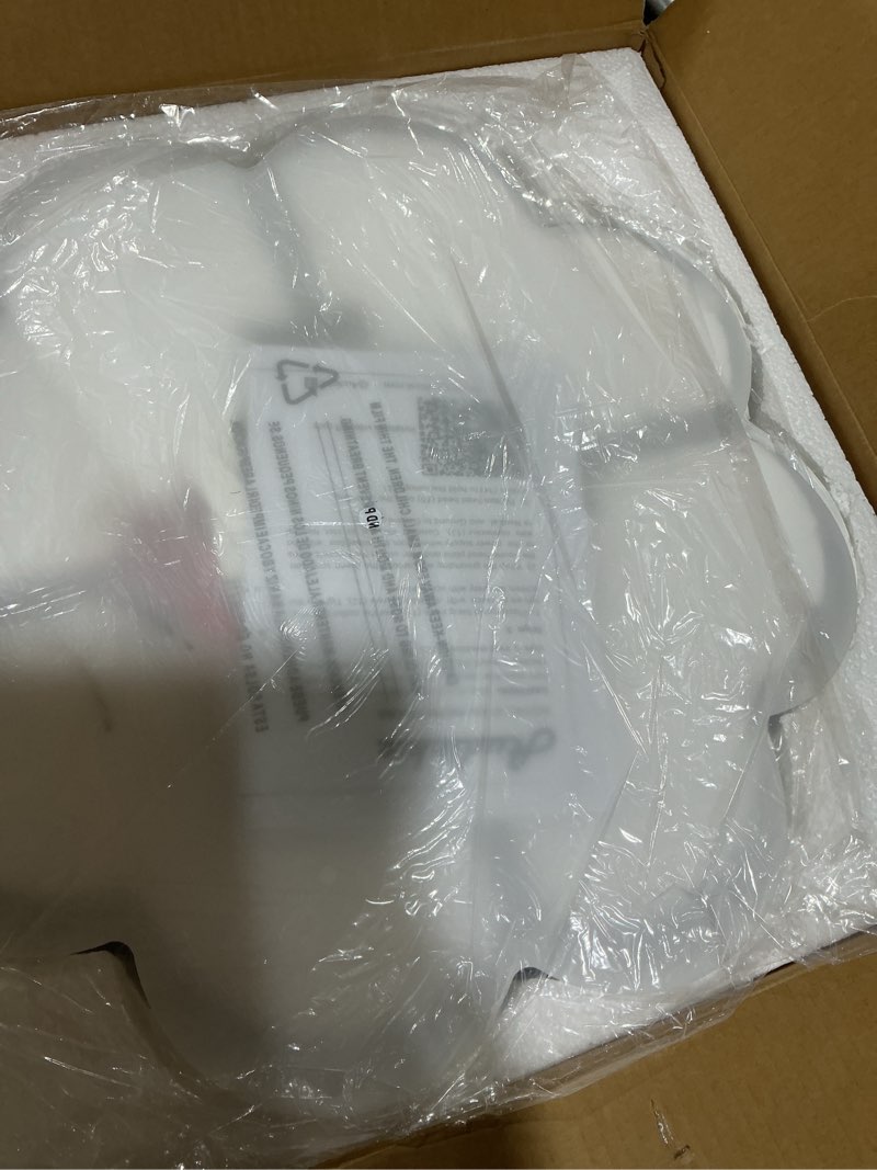 Condition photo showing Good Condition for Black Semi Flush Mount Ceiling Lights, 4-Light 18" Ceiling Light Fixtures with Fabric Shade in Flower Shape, Farmhouse Drum Lighting for Nursery Bedroom Kitchen, AD-22009-4SF-BK Black, Flower Shade 18"
