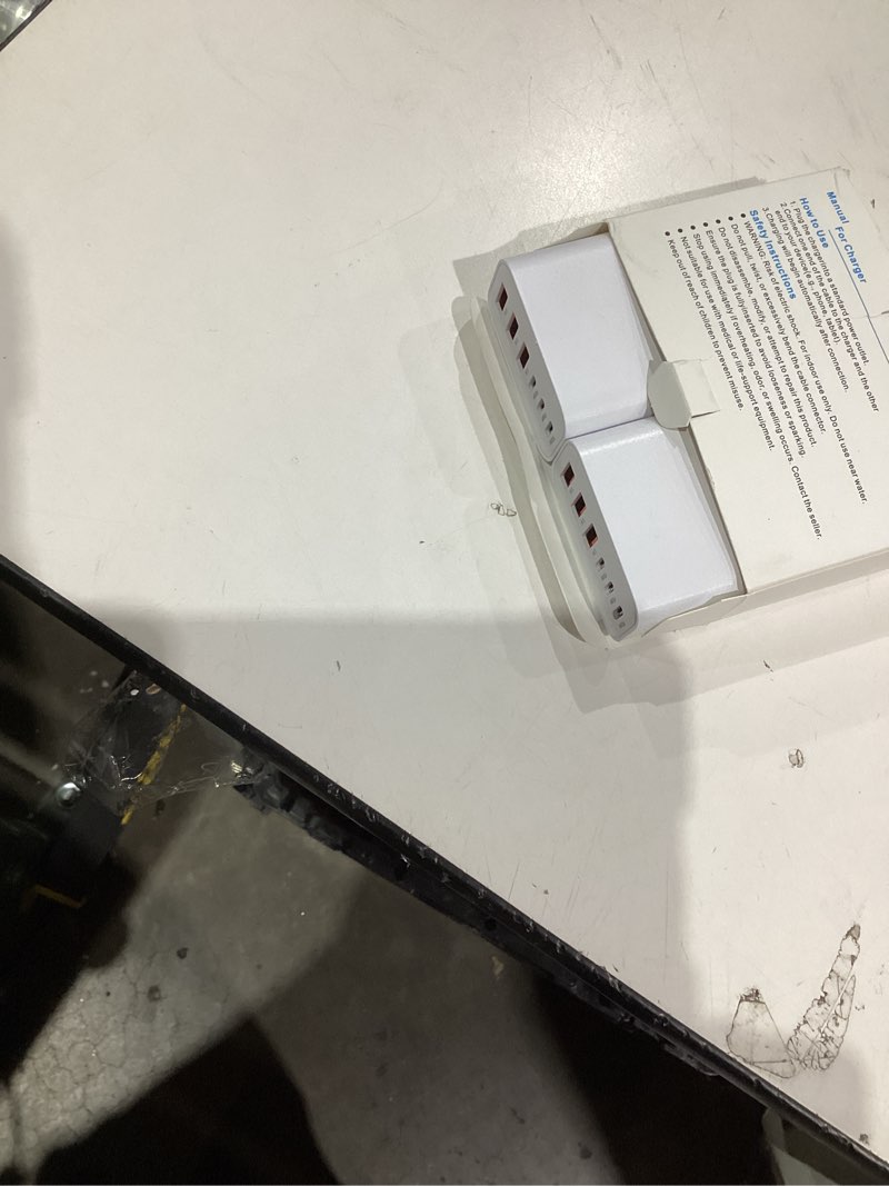 Condition photo showing New/Like New for USB C Charger Block, 2-Pack 65W 6-Port USB C Wall Charger iPhone Charger Fast Charging PD Power Adapter+QC Wall Plug Multiport Type C Brick Chargers for iPhone 17 16 15 14 13 12 11 Pro Max XS,Samsung 2packs White