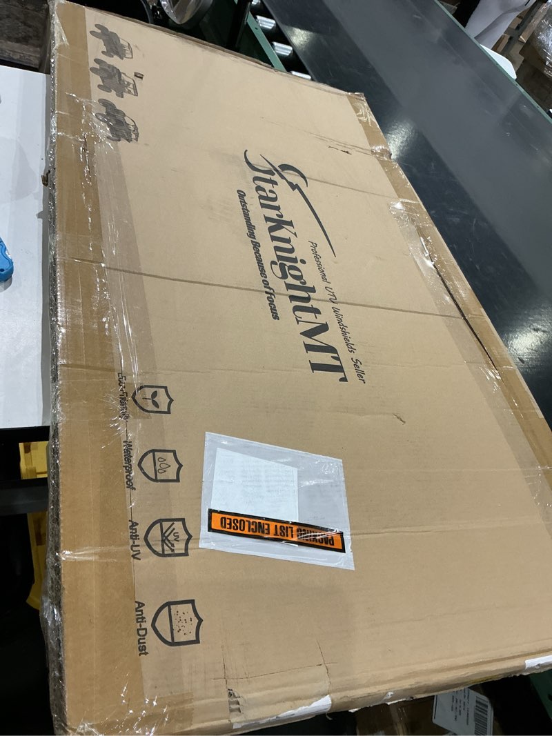 Condition photo showing As Is for unknow car starknightmt vented mule sx windshield scratch proof heavy duty hard-coated pc full front window, clear