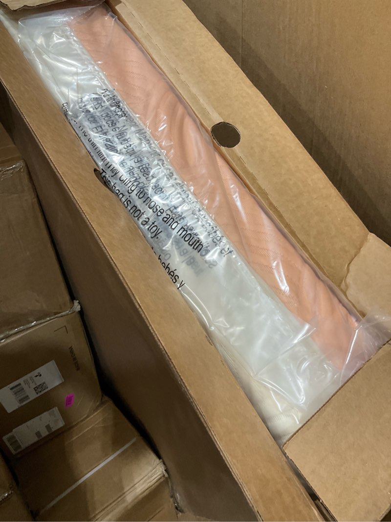 Condition photo showing New/Like New for delta children summer breeze mattress - breathable baby crib & toddler mattress with cloud core - machine washable cover - greenguard gold – waterproof - sustainably sourced core, apricot/white summer crib mattress