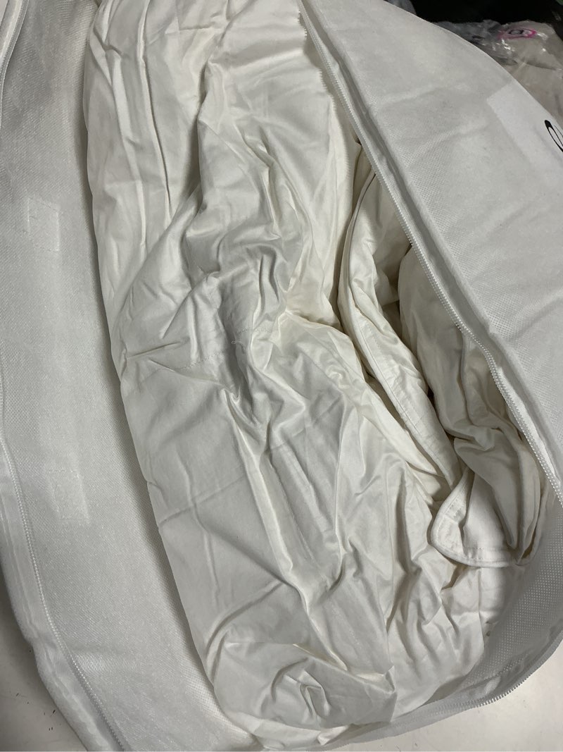 Condition photo showing As Is for all-season luxe goose down comforter, king/cal king, white