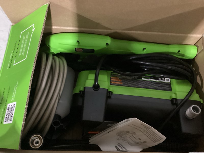 Condition photo showing Good Condition for greenworks 1800-psi 1.2-gpm cold water electric pressure washer with 2 spray tips