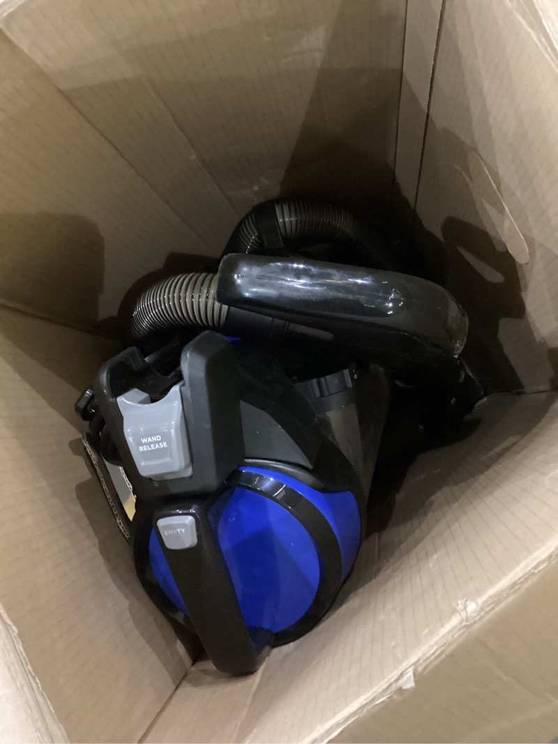 Condition photo showing As Is for Bissell CleanView Swivel Vacuum with Triple Action Brush Roll, Swivel Steering, Extension Wand, Easy-Empty Dirt Tank, Multi-Cyclonic Suction System, New 2024 Model Royal Blue