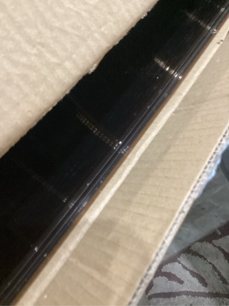 Condition photo showing New/Like New for MATICO 58.5" Outdoor Clear Door Awning Patio Window Cover Polycarbonate Rain & Snow Protection, Modern Hollow Sheet with UV Protection Cover, Window Door Awning Canopy,Tea/Black-Edge Tea Black 15