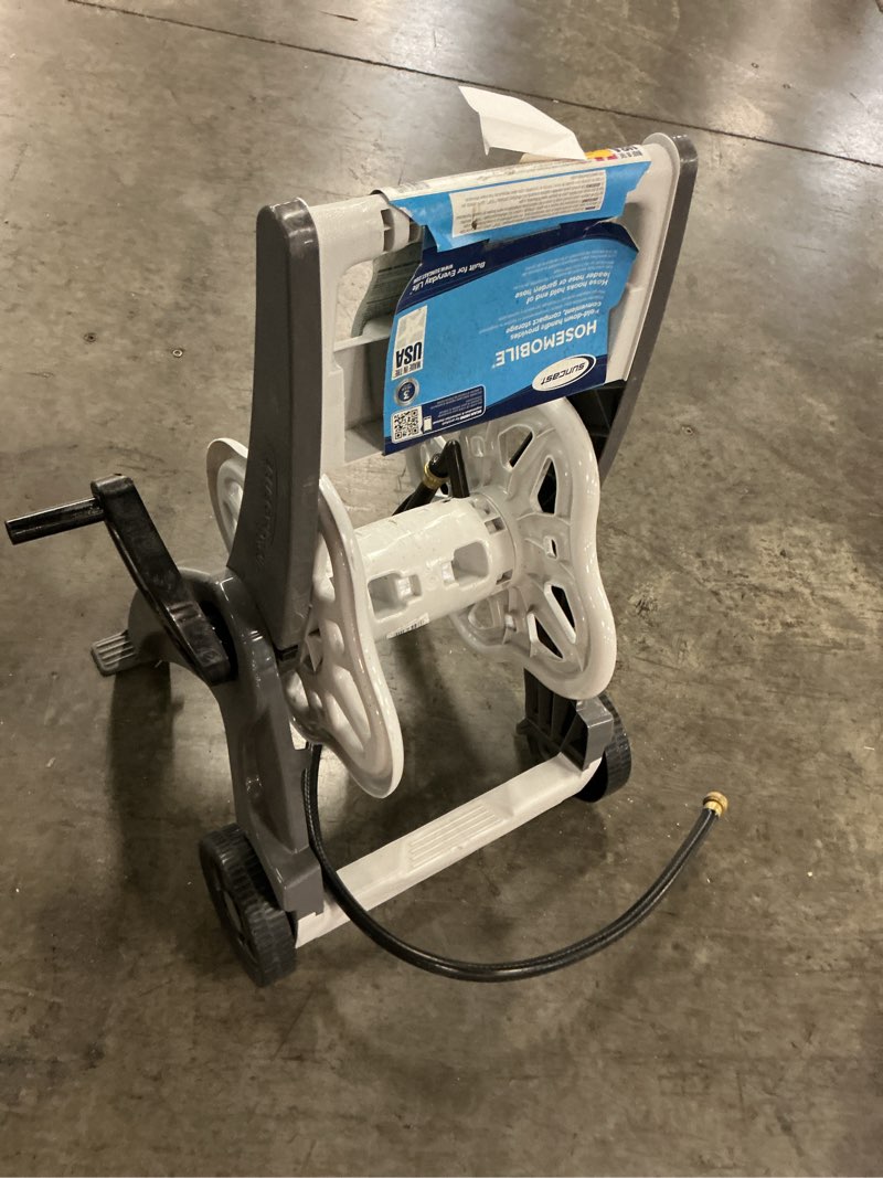 Condition photo showing As Is for suncast hosemobile plastic 175-ft cart hose reel
