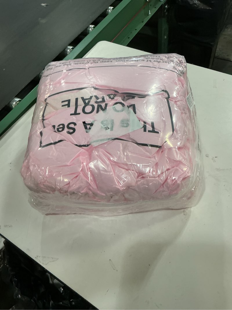 Condition photo showing New/Like New for 63 Pcs Spa Sleepover Party Supply Set 9 Pink Fleece Blankets 9 Fluffy Pink Heart Throw Pillows 9 Satin Eye Masks 9 Spa Headband 9 Wristband 9 Plush Scrunchies 9 Gift Bags for Slumber Party