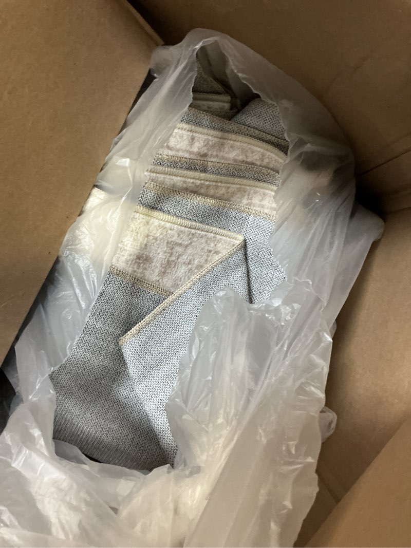Condition photo showing Good Condition for runner rug 2'6" x 14' washable non-slip runner rugs for kitchen bathroom laundry room vintage ultra thin runners for hallway entryway beige beige 2'6" x 14' (runner)
