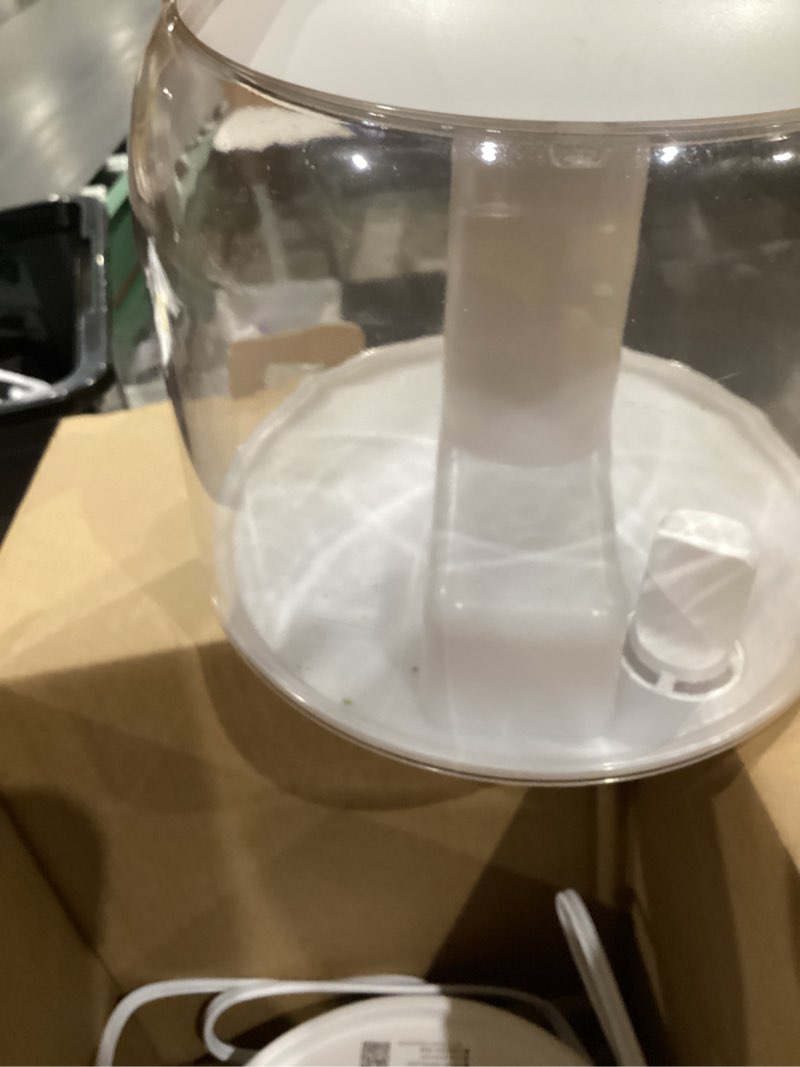 Condition photo showing As Is for dreo humidifiers for bedroom, 3l top fill 30h & 26db quiet runtime for large room, cool mist ultrasonic humidifier with humidity sensor, night light for home, baby, nursery, plants, new edition pearl white