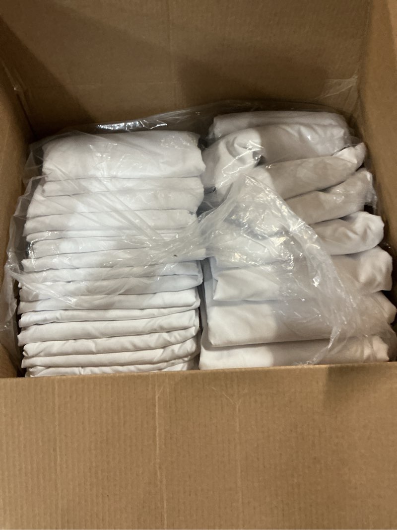 Condition photo showing Good Condition for full size flat sheets - pack of 20 top flat bed sheets only - soft, comfy, breathable & cooling - hotel quality, fade & wrinkle free - easy-care, stain & shrink resistant bedding - oeko-tex - white full 01 - white 20