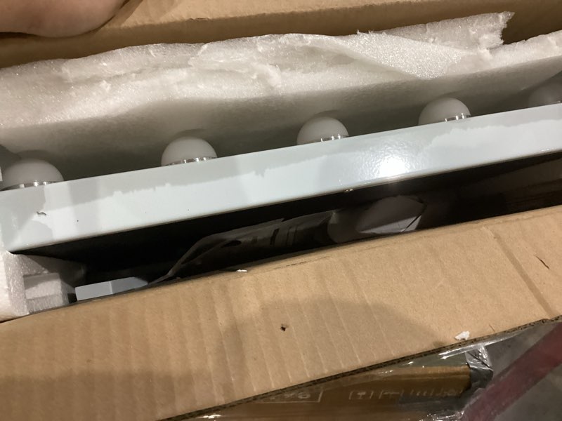 Condition photo showing Good Condition for Hansong Hollywood Mirror Large Lighted Makeup Mirror with 15 LED Bulbs Hollywood Vanity Mirror with Lights 360 Degree Rotation for Bedroom White-rotation