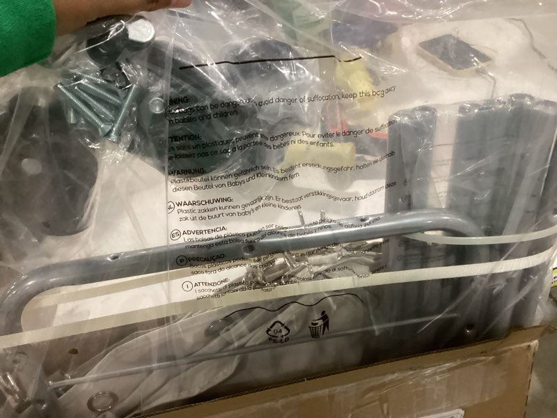 Condition photo showing Good Condition for PLKOW Laundry Cart with Wheels 280L Large Laundry Sorter 2 Section for Commercial/Home, Rolling Laundry Cart with Steel Frame and Removable Bag, 8 Bushel, 32.3L x 19.7W x 31.5H Inch Oat+White-280L