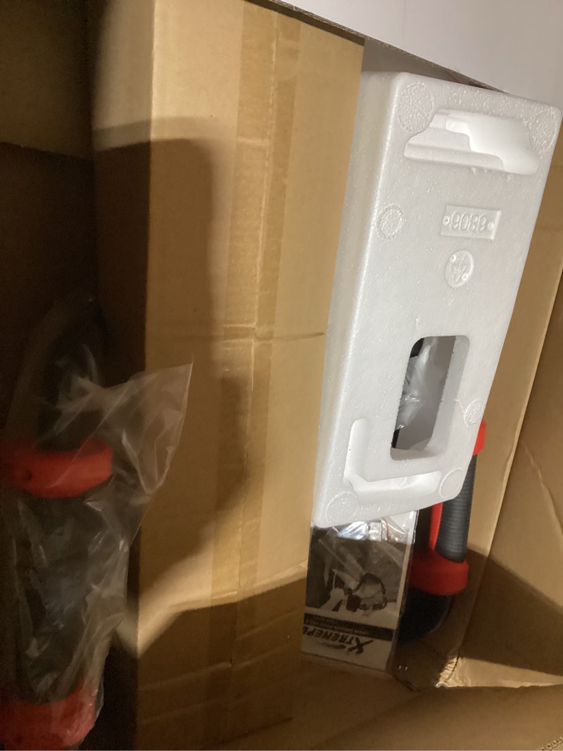 Condition photo showing As Is for xtremepowerus 1500w electric post hole digger earth auger dig hole fence post hole digging, tree planting with 6" digging auger bit set, 3/4" shaft