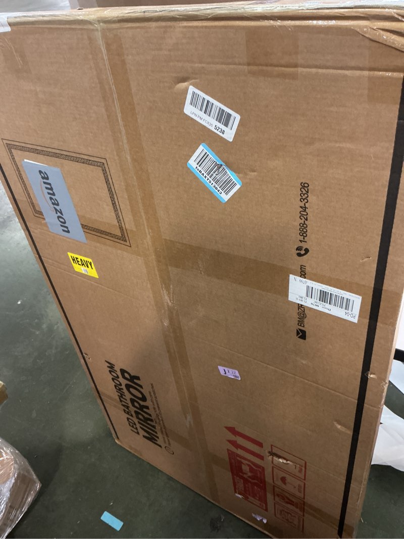 Condition photo showing New/Like New for TETOTE LED Lighted Bathroom Mirror with Lights 48 x 30 Brighter Front and Backlit Light up Mirror for Bathroom Wall, Illuminated Vanity Anti Fog Mirror, 3-Color Stepless Dimmable, Tempered Glass 30"L x 48"W