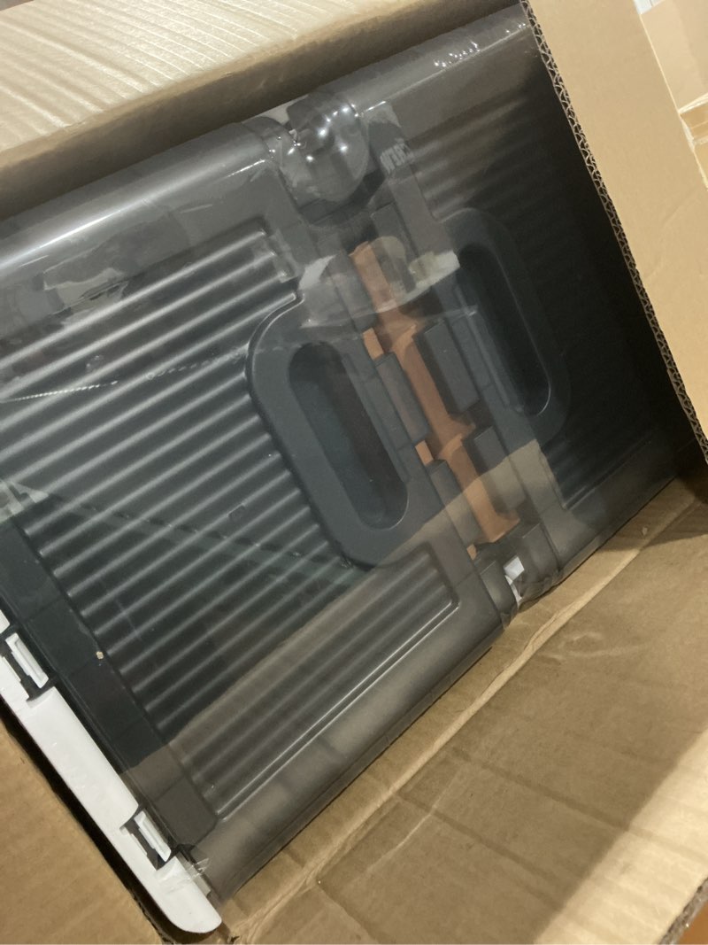 Condition photo showing New/Like New for Storage Bin, Plastic Cabinet, 8.4 Gallon Capacity (32L Per One), 2 Pack, Collapsible Box with Lids, Foldable Drawer, Transparent, Organizers for Home and Office White,Gray 8.4 Gal (32L) × 2