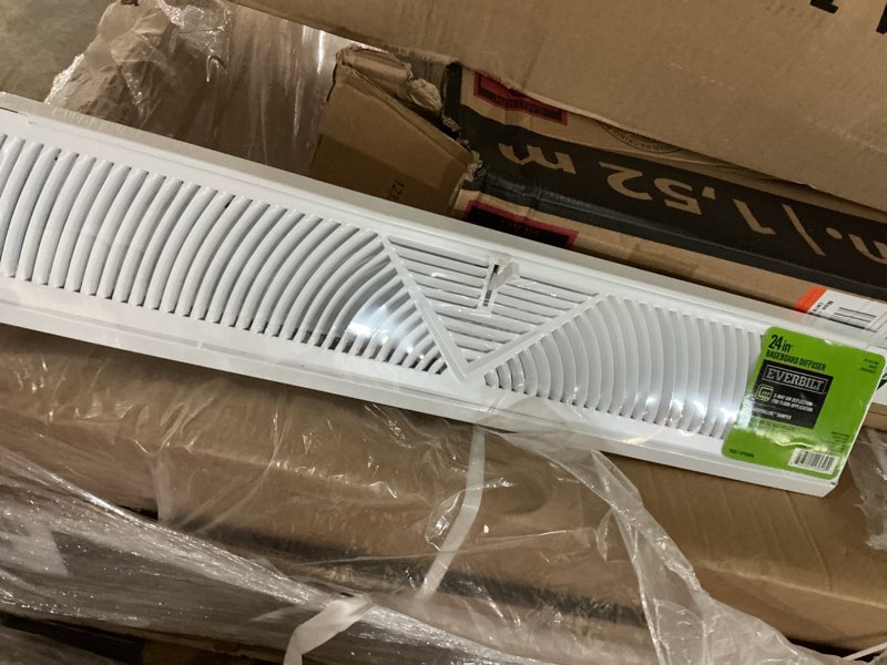 Condition photo showing New/Like New for everbilt 24 in. 3-way steel baseboard diffuser supply in white