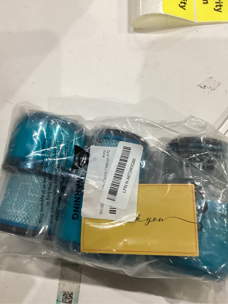 Condition photo showing New/Like New for Dyson V15 Filter, 3 True HEPA Premium Filters Replacement for Dyson V15 Detect, V15 Detect Absolute, V15 Submarine, Dyson V11 Animal Filter, Dyson V11 Filter, Dyson V15 Detect Filter, Part 970013-02 3 V15 Blue Filters