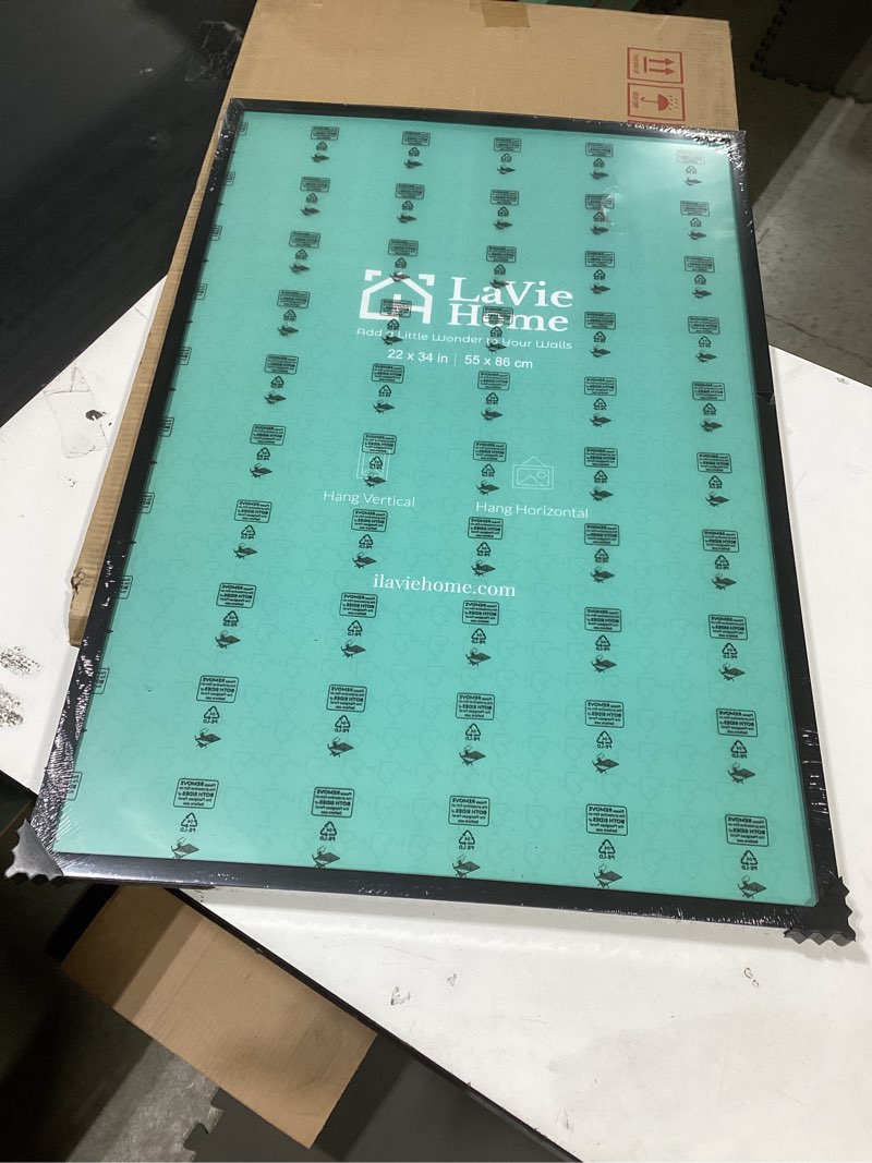 Condition photo showing As Is for lavie home 22x34 black poster frame