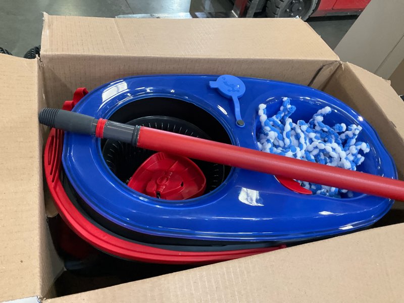 Condition photo showing Good Condition for o-cedar rinseclean spin mop with bucket