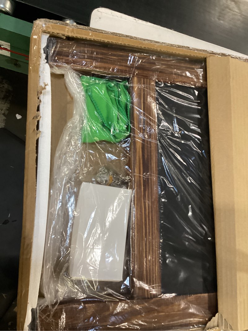 Condition photo showing New/Like New for wooden a-frame sign, magnetic 40" x 20" brown chalk board sign board, double-sided sandwich board signs outdoor, chalkboard easel, menu board for restaurant, business or wedding brown 20"w x 40"h
