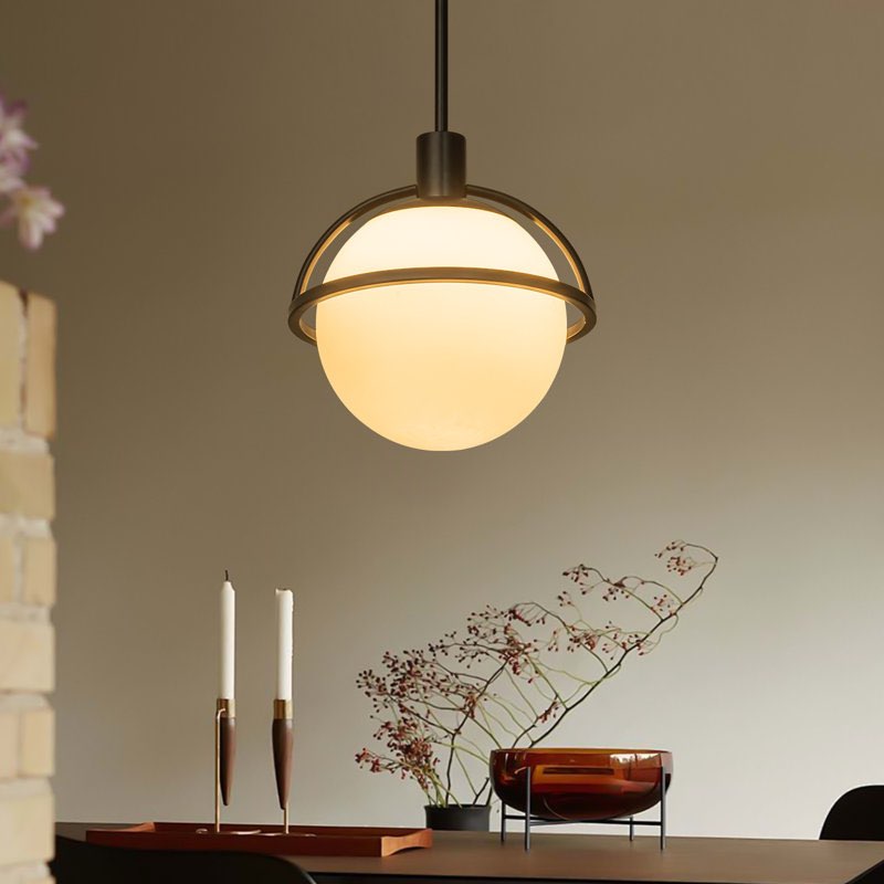 Gladi 1-Light Single Globe Dimmable Pendant Light