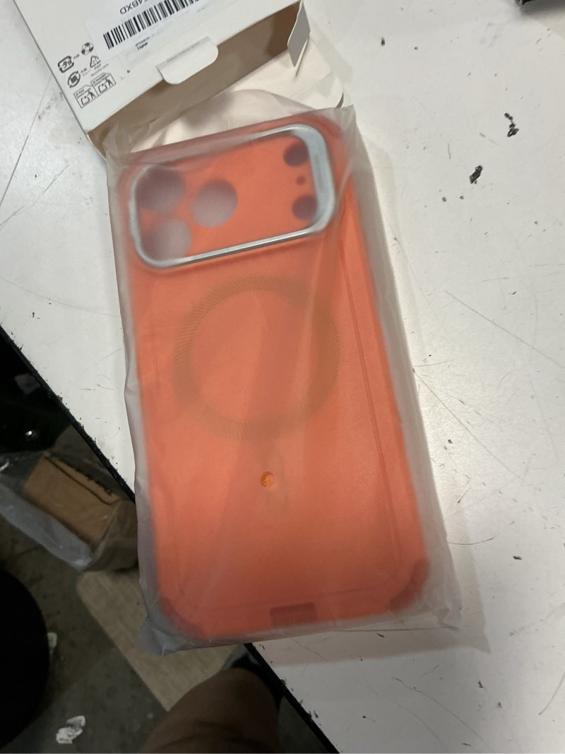 Condition photo showing Good Condition for esr for iphone 17 pro max phone case with stand, 23ft military-grade drop protection with camera control, shock-absorbing rugged cover, compatible with magsafe accessories, cyber series, orange orange iphone 17 pro max 6.9 inch
