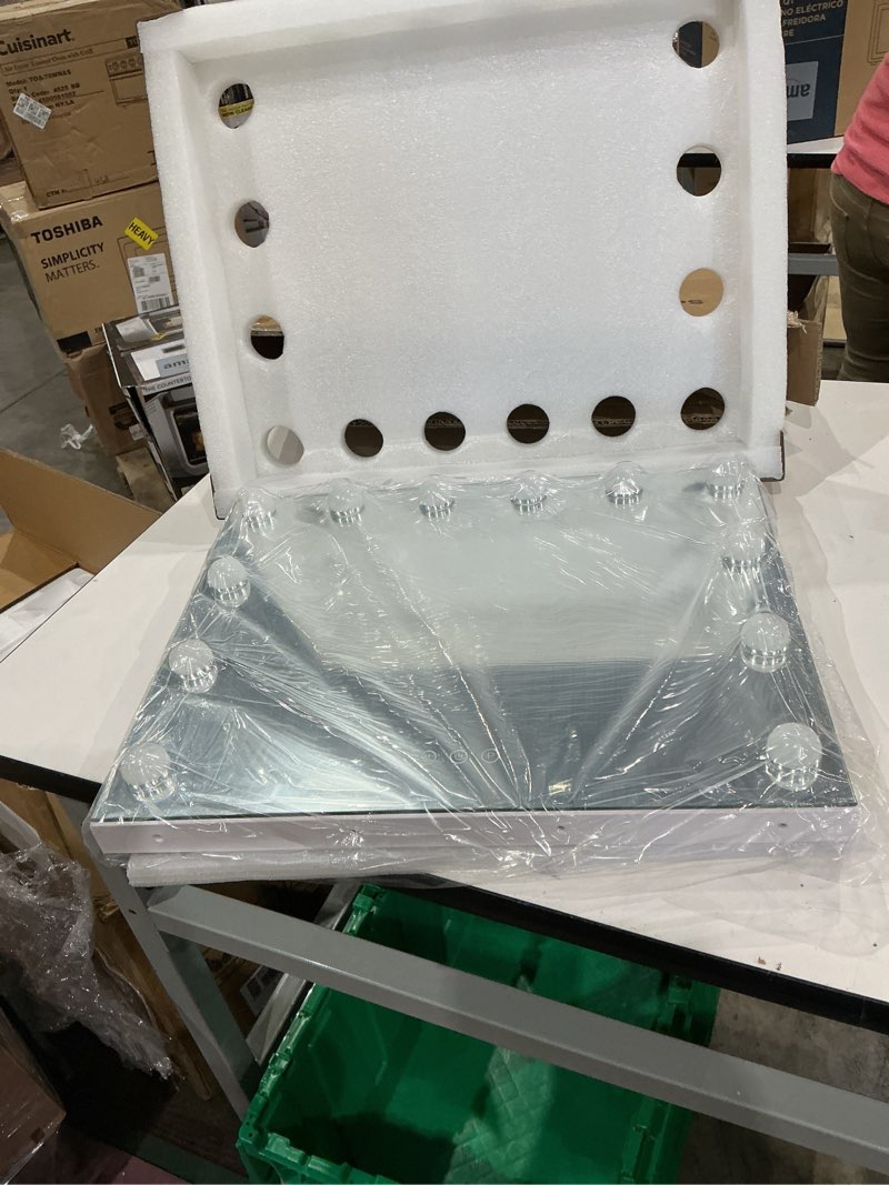 Condition photo showing Good Condition for prinz white vanity 18 led, 25" inch hollywood lighted makeup mirror for bedroom or dressing room, wall mounted or tabletop, 25.39' x 20.59 ' x 5.43,09-ds-84579