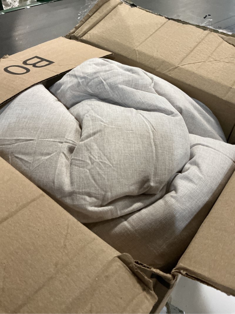 Condition photo showing As Is for Headboard Cover Thickened Soft Stretch Slipcover with Secure Tie Straps, Dustproof Protector for Upholstered Bed (71 * 28inch, Geige) 71*28 inch