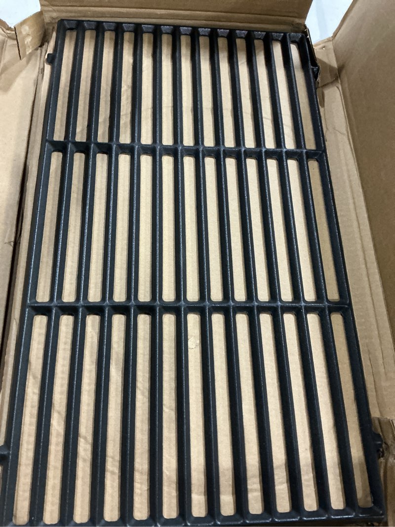 Condition photo showing New/Like New for 66097 66089 grate grill replacement parts for weber genesis ii grill grates 400 series gs4 gas grill grates ii e-410 e-435 s-435 s410 se-410 lx s-440 cast iron cooking grids grill parts 3pcs 3pcs genesis ii and ii lx 400 grates 18.7 x 33.3”