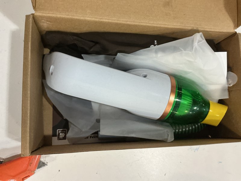 Condition photo showing As Is for horsepower duck compact cordless vacuum, ultra-powerful upgraded battery for extra-long run time, as seen on tv, strong suction, easy to store, portable & rechargeable. home & auto (duck gold) extra battery life