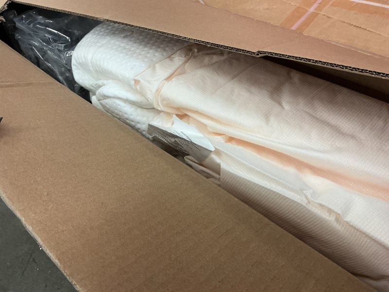 Condition photo showing As Is for Amazon Basics Smart Box Spring Bed Base, 5-Inch Height Mattress Foundation, Tool-Free Easy Assembly, King, 79"L x 75.5"W x 5"H, White