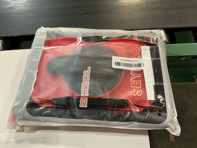 Condition photo showing Good Condition for seymac stock case for ipad 9th/ 8th/ 7th generation 10.2'', shockproof with screen protector, pencil holder [360° rotating hand strap] & stand, for ipad 10.2 inch 2021-2019 (red+siliconeblack)