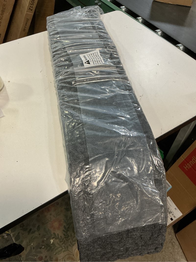 Condition photo showing Good Condition for finehous outdoor stair treads non-slip 35”x10” (6-pack) – carpet treads with rubber backing floral grey grey floral 35" x 10"
