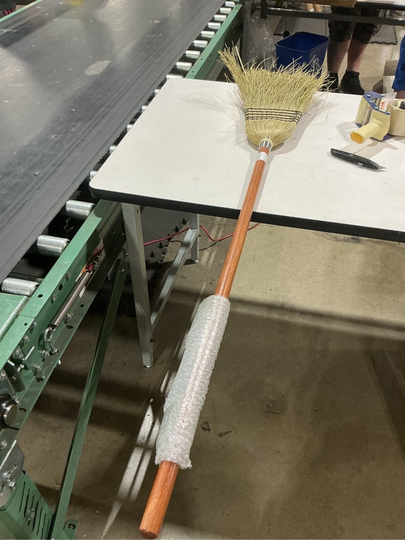 Condition photo showing Good Condition for carlisle foodservice products 4135067 commercial corn broom with solid wood handle, 12" wide modern