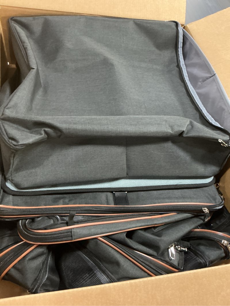 Condition photo showing Good Condition for lekereise extra large cat carrier for 2 cats, 2-in-1 cat travel carrier with litter box, (20.85" x2) x19.7"x19.7" pet carrier with zipper locks for moving across the country (no hammock) - black 41.7"l x 19.7"w x 19.7"h black