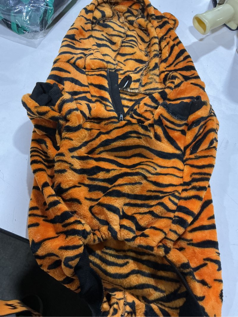 HOTUMN Large Dog Tiger Costumes - Halloween Dog Cosplay Costume Pet Warm Thick Clothes and Cute Hood