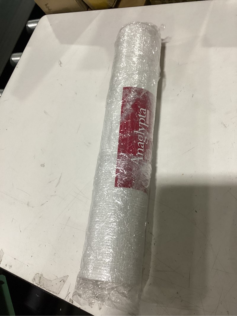 Condition photo showing New/Like New for brewster home fashions 437-rd336 brooke anaglytpa original wallpaper, paintable,white 20.5" x 396"