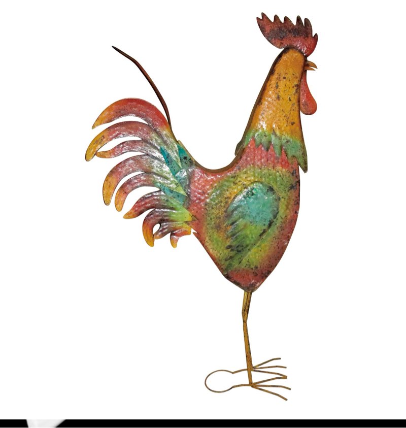 Rooster Décor Garden Statue - Chicken Yard Art Sculpture Outdoor - 63 Inch - Backyard Expressions