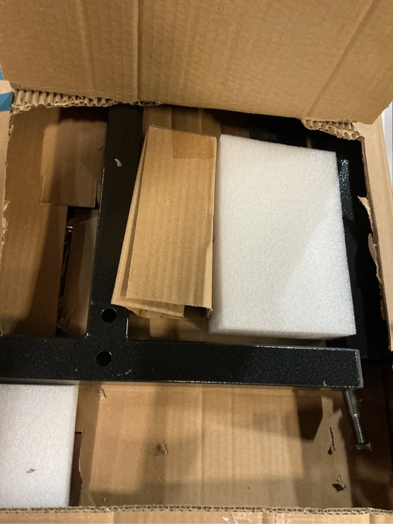 Condition photo showing Good Condition for Drive Medical Overbed Table with Wheels - Secure Height Adjustment for Comfort - Non Tilt Surface - Smooth Rolling Design - Home & Hospital Use - Woodgrain Laminate Top - Silver Vein Silver Vein Table