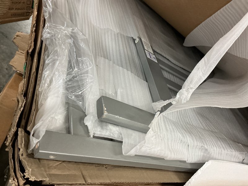 Condition photo showing As Is for Dream On Me Anna 3-in-1 Convertible Full-Size Baby Crib & Changer with Storage in Steel Grey, GreenGuard Gold & JPMA, Pinewood, Converts to Day & Toddler Bed, 3 Mattress Heights, 1? Changing Pad Steel Grey 29"L x 53.2"W x 38"H