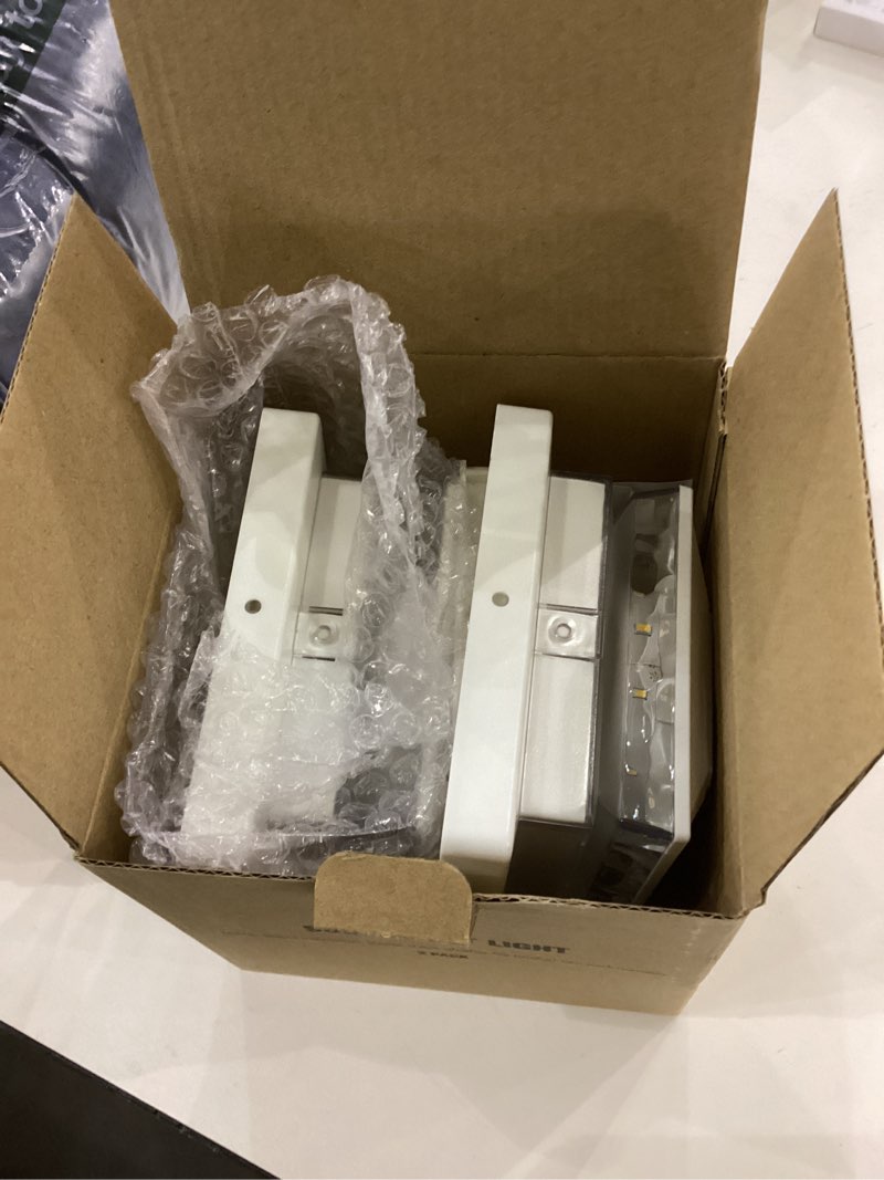 Condition photo showing Good Condition for Solar Post Cap Lights, 2 Pack Upgraded Outdoor Deck Fence Post Solar Lights for 4x4 5x5 Wood/Vinyl Posts, IP65 Waterproof, 10-12 Hours Warm White Glow for Garden/Patio/Porch - White White 2 Pack